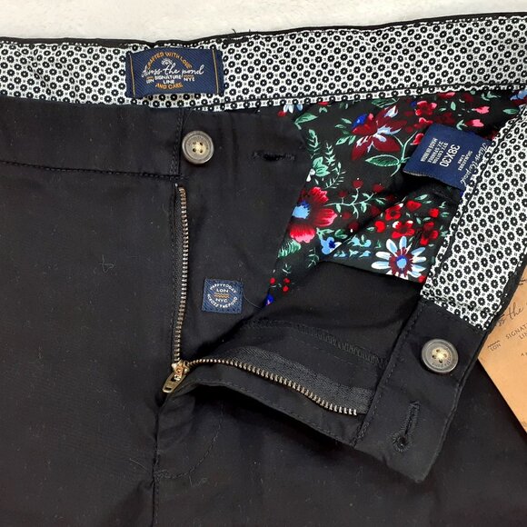 Across the Pond Signature Chino Pant Mens 38x30 Slim Fit Stretch Black NWT New - Picture 8 of 13